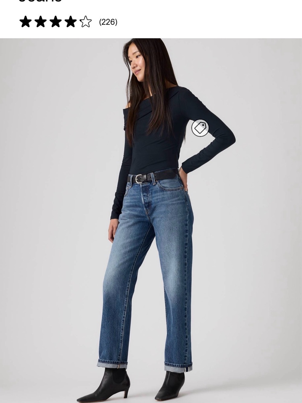 Levi's 501 90s Selvedge Women's Jeans in Medium Blue Wash